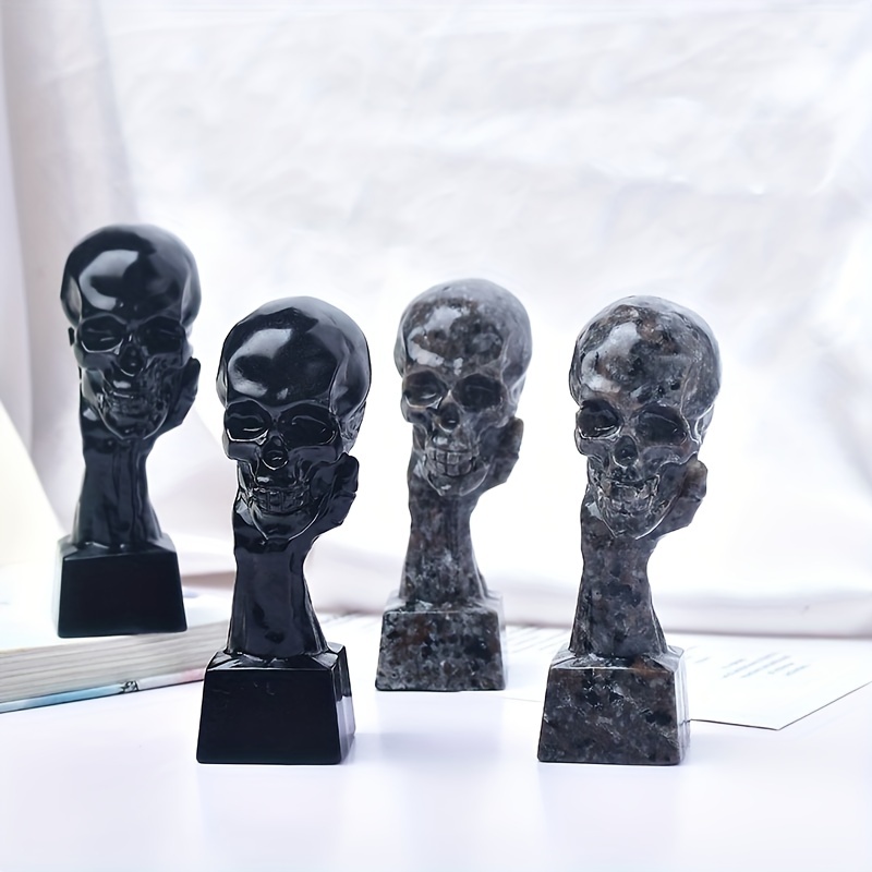 Mini Hand Raised Skull Statue Desktop Decoration